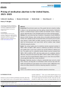 Cover page: Pricing of medication abortion in the United States, 2021-2023.