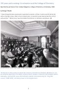 Cover page: 150 years and counting: Co-education and the College of Chemistry