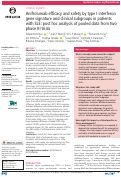 Cover page: Anifrolumab efficacy and safety by type I interferon gene signature and clinical subgroups in patients with SLE: post hoc analysis of pooled data from two phase III trials