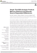 Cover page: Single-Trial EEG Analysis Predicts Memory Retrieval and Reveals Source-Dependent Differences