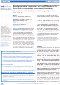 Cover page: Non-pharmaceutical interventions and covid-19 burden in the United States: retrospective, observational cohort study.