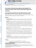 Cover page: Association of macular vessel density and ganglion cell complex thickness with central visual field progression in glaucoma