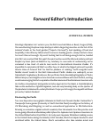 Cover page: Forward Editor's Introduction