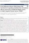 Cover page: Focal Adhesion Kinase (FAK)-Hippo/YAP transduction signaling mediates the stimulatory effects exerted by S100A8/A9-RAGE system in triple-negative breast cancer (TNBC)