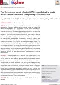 Cover page: The Toxoplasma gondii effector GRA83 modulates the hosts innate immune response to regulate parasite infection.