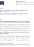 Cover page: Prometastatic Molecular Profiles in Breast Tumors From Socially Isolated Women