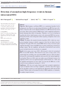 Cover page: Detection of anomalous high‐frequency events in human intracranial EEG