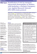 Cover page: Stratification of risk for emergent intracranial abnormalities in children with headaches: a Pediatric Emergency Care Applied Research Network (PECARN) study protocol.