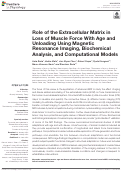 Cover page: Role of the Extracellular Matrix in Loss of Muscle Force With Age and Unloading Using Magnetic Resonance Imaging, Biochemical Analysis, and Computational Models