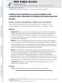 Cover page: Isolating active ingredients in a parent‐mediated social communication intervention for toddlers with autism spectrum disorder