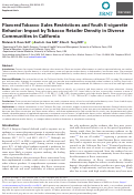 Cover page: Flavored Tobacco Sales Restrictions and Youth E-cigarette Behavior: Impact by Tobacco Retailer Density in Diverse Communities in California