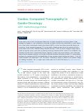 Cover page: Cardiac Computed Tomography in Cardio-Oncology: JACC: CardioOncology Primer.