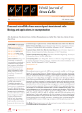 Cover page: Exosomal microRNAs from mesenchymal stem/stromal cells: Biology and applications in neuroprotection