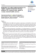 Cover page: Evaluation of a pilot implementation of a digital cognitive behavioral therapy platform for isolated older adults in county mental health services.