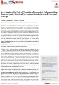 Cover page: Investigating the Role of Vanadium-Dependent Haloperoxidase Enzymology in Microbial Secondary Metabolism and Chemical Ecology