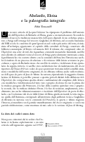 Cover page: Abelardo, Eloisa e la paleografia integrale