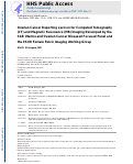 Cover page: Ovarian cancer reporting lexicon for computed tomography (CT) and magnetic resonance (MR) imaging developed by the SAR Uterine and Ovarian Cancer Disease-Focused Panel and the ESUR Female Pelvic Imaging Working Group.