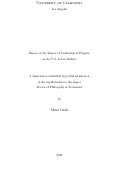 Cover page: Essays on the Impact of Technological Progress on the U.S. Labor Markets