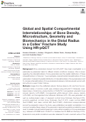 Cover page: Global and Spatial Compartmental Interrelationships of Bone Density, Microstructure, Geometry and Biomechanics in the Distal Radius in a Colles’ Fracture Study Using HR-pQCT