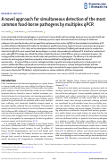 Cover page: A novel approach for simultaneous detection of the most common food-borne pathogens by multiplex qPCR.