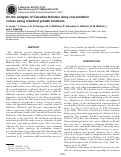 Cover page: On the analysis of Canadian Holstein dairy cow lactation curves using standard growth functions