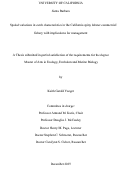 Cover page: Spatial variations in catch characteristics in the California spiny lobster commercial fishery with implications for management