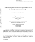 Cover page: On vanishing two loop cosmological constants in nonsupersymmetric 
strings