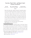 Cover page of Exporting, Wage Profiles, and Human Capital: Evidence from Brazil