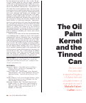 Cover page: The Oil Palm Kernel and the Tinned Can