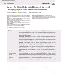 Cover page: Surgery for Otitis Media with Effusion: A Survey of Otolaryngologists Who Treat Children in Brazil