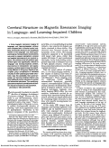 Cover page: Cerebral Structure on Magnetic Resonance Imaging in Language- and Learning-Impaired Children