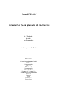 Cover page: Concerto pour Guitare et Orchestre