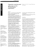 Cover page: Cigarette smoking and glaucoma in the United States population