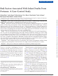 Cover page: Risk Factors Associated With Infant Deaths From Pertussis: A Case-Control Study