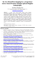 Cover page: In vivo blood flow imaging by a swept laser source based Fourier domain optical Doppler tomography
