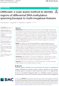 Cover page: DMRscaler: a scale-aware method to identify regions of differential DNA methylation spanning basepair to multi-megabase features