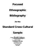 Cover page: Focused Ethnographic Bibliography for the Standard Cross Cultural Sample