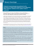 Cover page: Volumetric measurements are preferred in the evaluation of mutant IDH inhibition in non-enhancing diffuse gliomas: Evidence from a phase I trial of ivosidenib