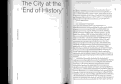 Cover page: "The City at the 'End of History'"