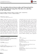 Cover page: The Association between Incarceration and Transactional Sex among HIV-infected Young Men Who Have Sex with Men in the United States