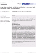 Cover page: Amphibian sensitivity to habitat modification is associated with population trends and species traits