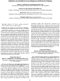 Cover page: Similarity-based Influences in Judgment and Decision Making