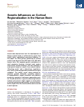 Cover page: Genetic Influences on Cortical Regionalization in the Human Brain