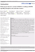 Cover page: Homozygous missense variant in BMPR1A resulting in BMPR signaling disruption and syndromic features