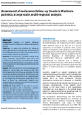 Cover page: Assessment of melanoma follow-up trends in Medicare patients: a large scale, multi-regional analysis