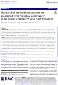 Cover page: Marine DNA methylation patterns are associated with microbial community composition and inform virus-host dynamics