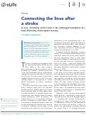 Cover page: Connecting the lines after a stroke