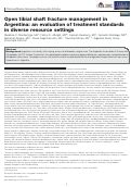 Cover page: Open tibial shaft fracture management in Argentina: an evaluation of treatment standards in diverse resource settings