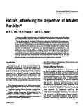 Cover page: Factors influencing the deposition of inhaled particles.