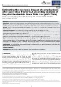 Cover page: Estimating the economic impact of complications after open tibial fracture: A secondary analysis of the pilot Gentamicin Open Tibia trial (pGO-Tibia).